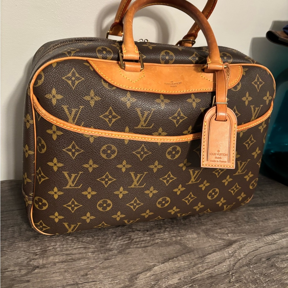 Sold-….Louis Vuitton Brown Monogram Deauville Satchel